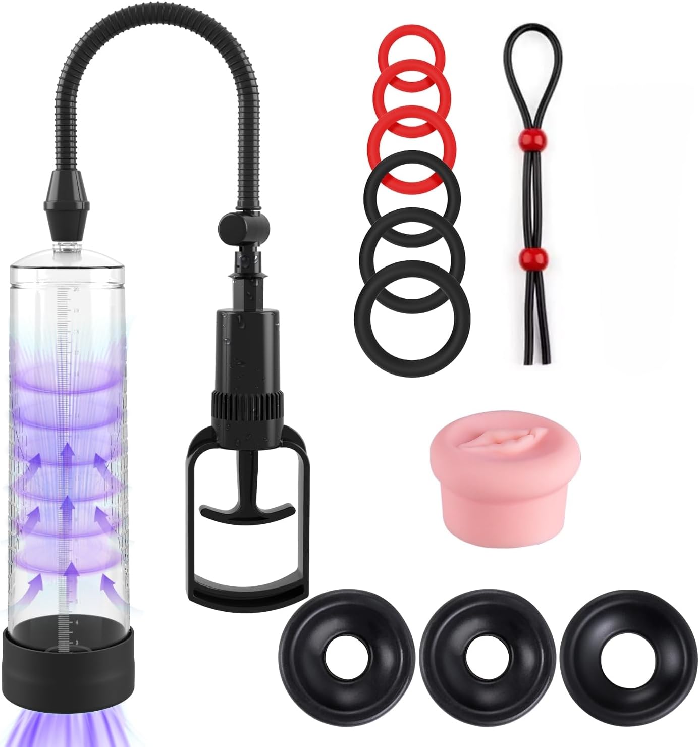 Enlargement Growth Vacuum Pumps Training Device, Automatic Air Suction Electric Pump Increase Size Enlarger, Mens Underwear Silicone Pocket Extend Tools Bigger 2026A-25