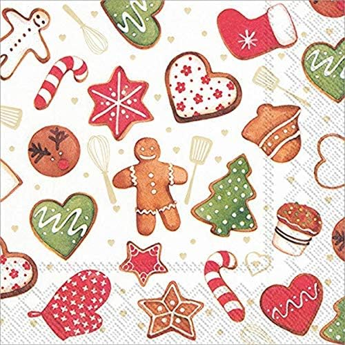 Boston International IHR 3-Ply Paper Napkins, 20-Count Lunch Size, Cookies & Bakery