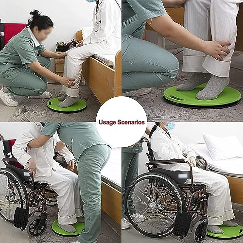 Transfer Pivot Plate with Handle-360° Swivel Transfer Plate, Transfer Patient from Wheelchair to Bed, Bath, Toilet and Car, Shifter Portable Transfer