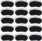 Wobe 30 pcs Black Eye Mask Cover, Sleep Mask with Nose Pad and Elastic Straps Comfortable Lightweight Blindfold Eyeshade Eyepatch for Kids Women Men for Travel Sleep or Party Supplies Game