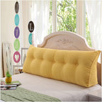 Triangular Headboard Backrest Wedge Pillow Positioning Support Reading Wedge Pillow with Removable Cover Corduroy Cotton Body Throw Pillows,A,45 * 50 * 22cm