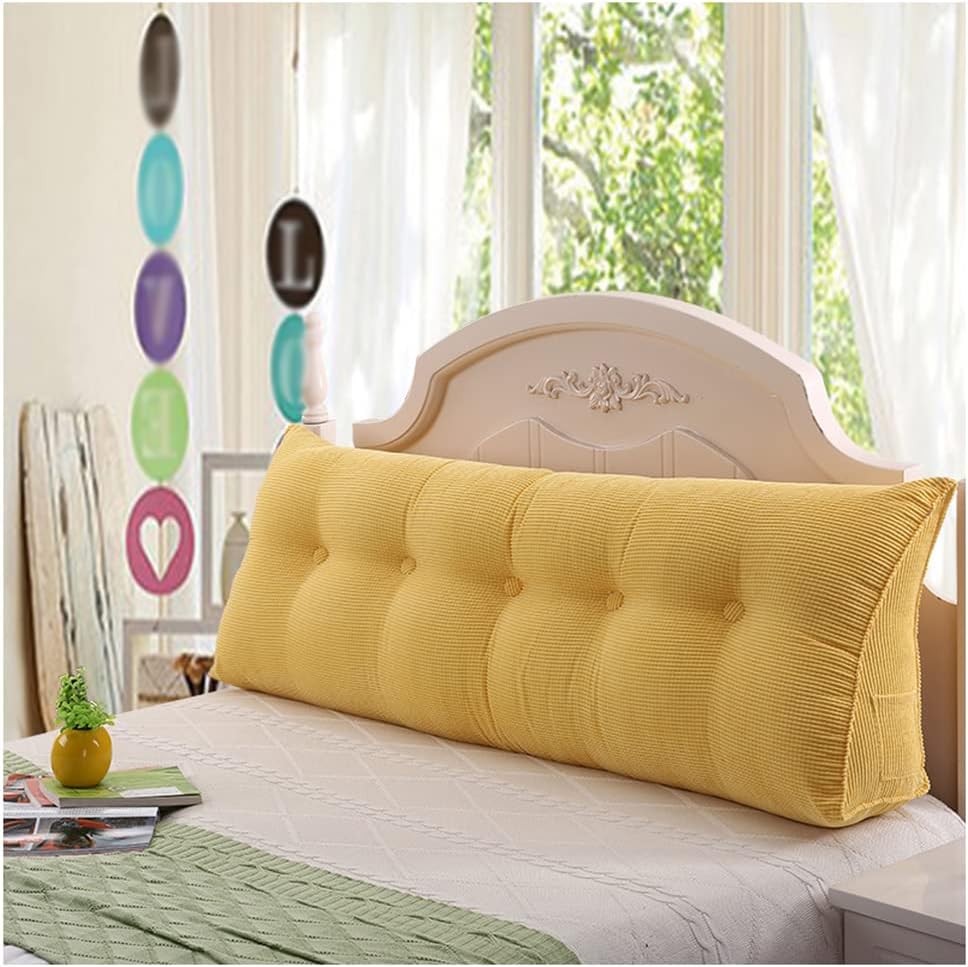 Triangular Headboard Backrest Wedge Pillow Positioning Support Reading Wedge Pillow with Removable Cover Corduroy Cotton Body Throw Pillows,A,45 * 50 * 22cm