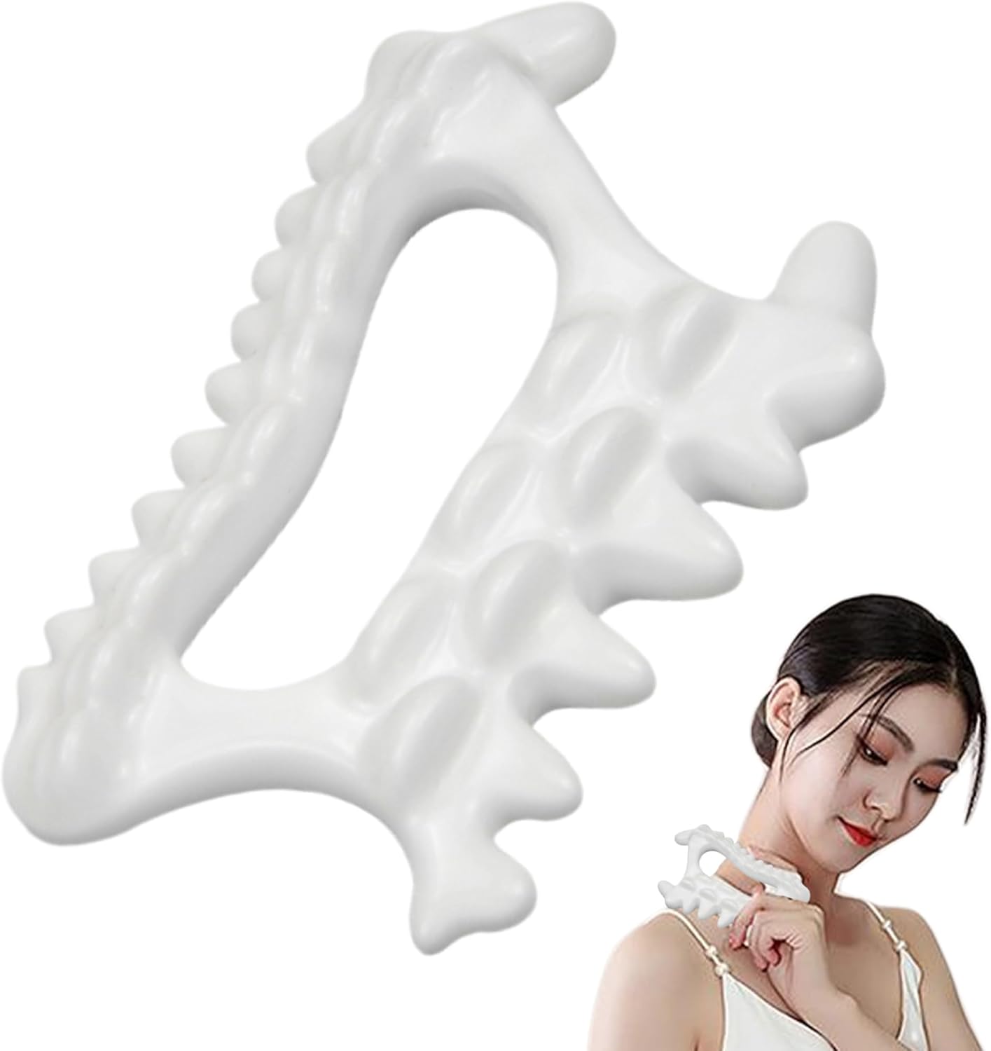Gua Sha Tool, Ceramic Gua Sha Body Massage Tool, Soreness Relief Lymphatic Drainage Massager, Easy to Grip Face Massage Tool from Neck Shoulder Back Muscle, Gua Sha Tool