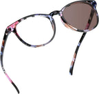 YEIN Blue Light Blocking Glasses, Spring Hinge Photochromic Brown Sunglasses, Computer Reading Glasses, Gaming Glasses, TV Glasses for Women Men(Pink Floral,+2.50 Magnification)