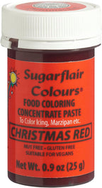 Sugarflair Food Coloring Concentrate Paste, 25 Grams Christmas Red