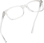 Readerest Blue Light Blocking Reading Glasses Computer Eyeglasses With Thin Reflective Lens, Antiglare, Eye Strain, UV Protection, Stylish For Men And Women (Clear, 0.0 Magnification)