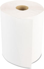 Boardwalk 6250 Hardwound Paper Towels, Nonperforated 1-Ply White, 350 ft (Case of 12 Rolls)