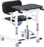 Drexo Patient Lift Transfer Chair, 5 in 1 Patient Lift Chair with 180 Split Seat, Height Adjustable with 4 Casters for Home Seniors Elderly, Silver, 26''L x 23''W x 44''H, 440 lbs Capacity