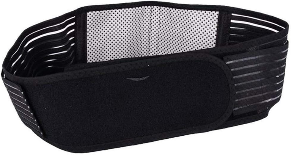 Lumbar Brace Belt Adjustable Elastic Infrared Self-Heating Magnetic Therapy Back Waist Support Double Pull Strap Lower Pain Relief (Size : M)
