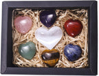 Crystal Stone 7pcs/Set Natural Crystal Seven Chakra Heart Set Quartz Gemstone Crafts Presents