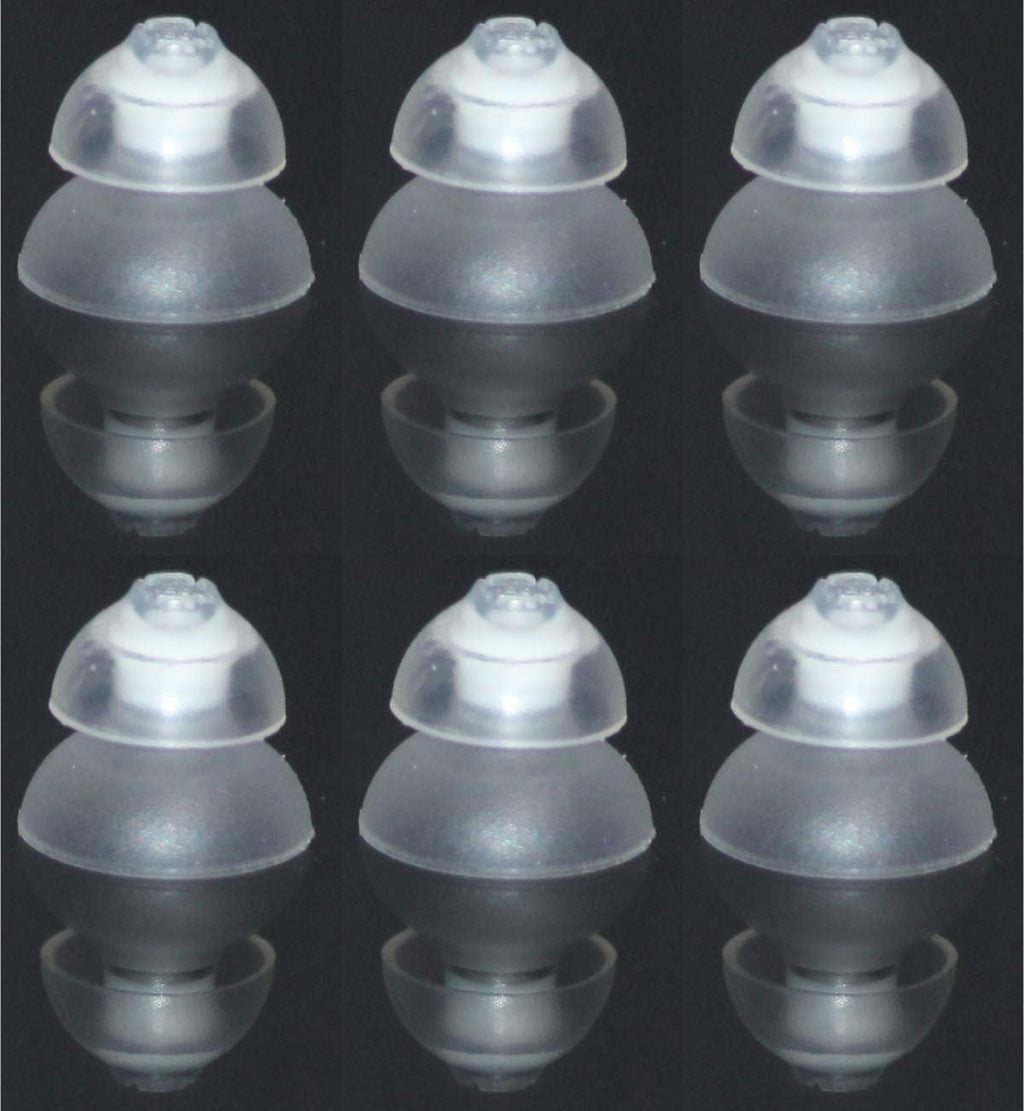 FCS Pack of 6 Click Dome for Siemens Signia RIC, Click CIC & Click ITC Hearing Aid (8/10mm Double).