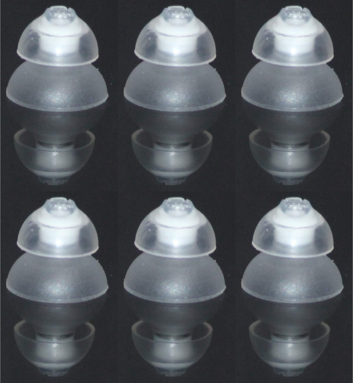 FCS Pack of 6 Click Dome for Siemens Signia RIC, Click CIC & Click ITC Hearing Aid (8/10mm Double).