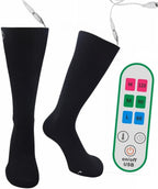Heated Socks for Men Women, USB Charging Foot Leg Warmer with 3 Heat Settings, Washable Electric Heating Thermal Socks Heating for Cycling Camping Skiing Winter