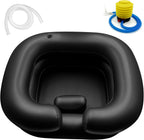 BIRDDIE Inflatable Hair Washing Shampoo Basin, Portable Hair Washing Bowl for Bedridden, Disabled, Injured, Elderly, Shampoo Bowl for Dreadlocks and at Home (Black)