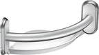 Moen LR2354DCH Bathroom Safety 9-Inch Curved Bathroom Grab Bar with Integrated Corner Shelf, Chrome