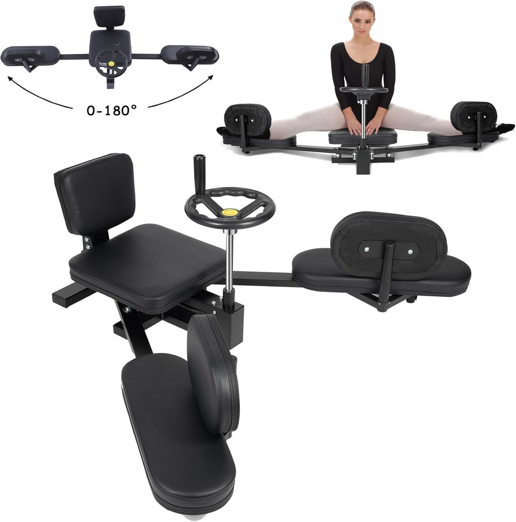 Leg Stretcher, 220lbs Leg Stretcher Machine, Stretch Machine 200 Degrees Heavy Duty Split Machine for Flexibility, Hip Stretcher for Home Yoga Gym Fitness - Black