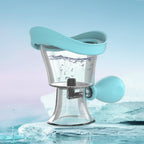 Eye Wash Cup,Eye Wash Cleaner Kit Silicon Manual Air Pressure Eye Cleaning Cup Tool Effective Eye Rinse Clean Dust Makeup Irritants,Transparent with Storage Container Eye Cup Soothing Tired Eyes(Blue)