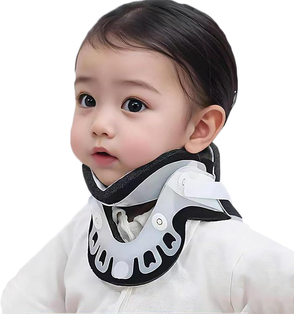 Kids Cervical Collar, Children Neck Brace With Specialized Occipital Support, Tightness Adjustable and 5-point Partial Pressure, Large Opening Design and Lightweight, for Traction Torticollis