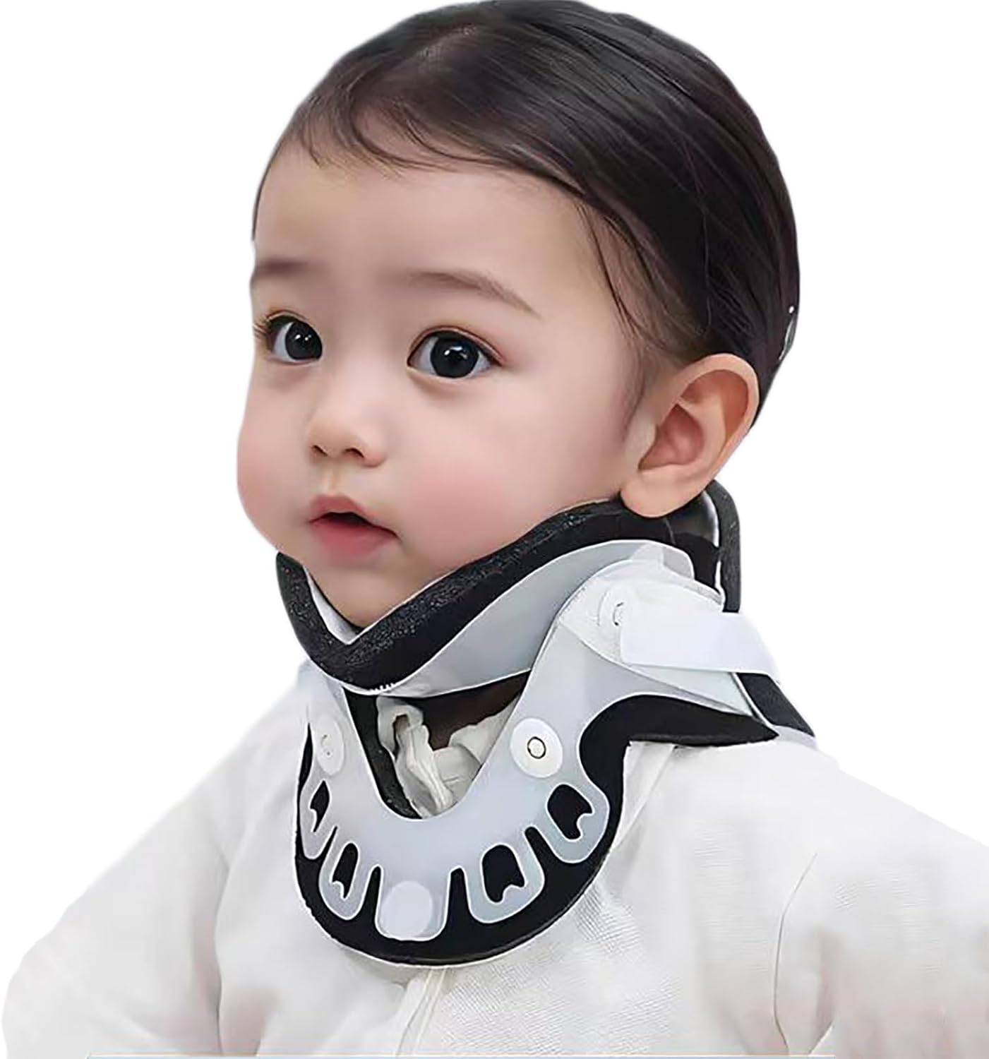 Kids Cervical Collar, Children Neck Brace With Specialized Occipital Support, Tightness Adjustable and 5-point Partial Pressure, Large Opening Design and Lightweight, for Traction Torticollis