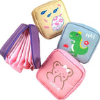 4 Pcs Sanitary Napkin Storage Bag Menstrual Pad Zipper Bag Menstrual Cup Storage Pouch Sanitary Napkin Bag for Women Girl Tween