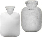 Hot Water Bottle with Cover, 1.8L Leakproof Classic Rubber BPA Free Hot Water Bag for Hot & Cold Compress,Hot Water Bottles for Neck and Shoulder Pain Relief,Hand & Feet Warmer,Menstrual Cramps