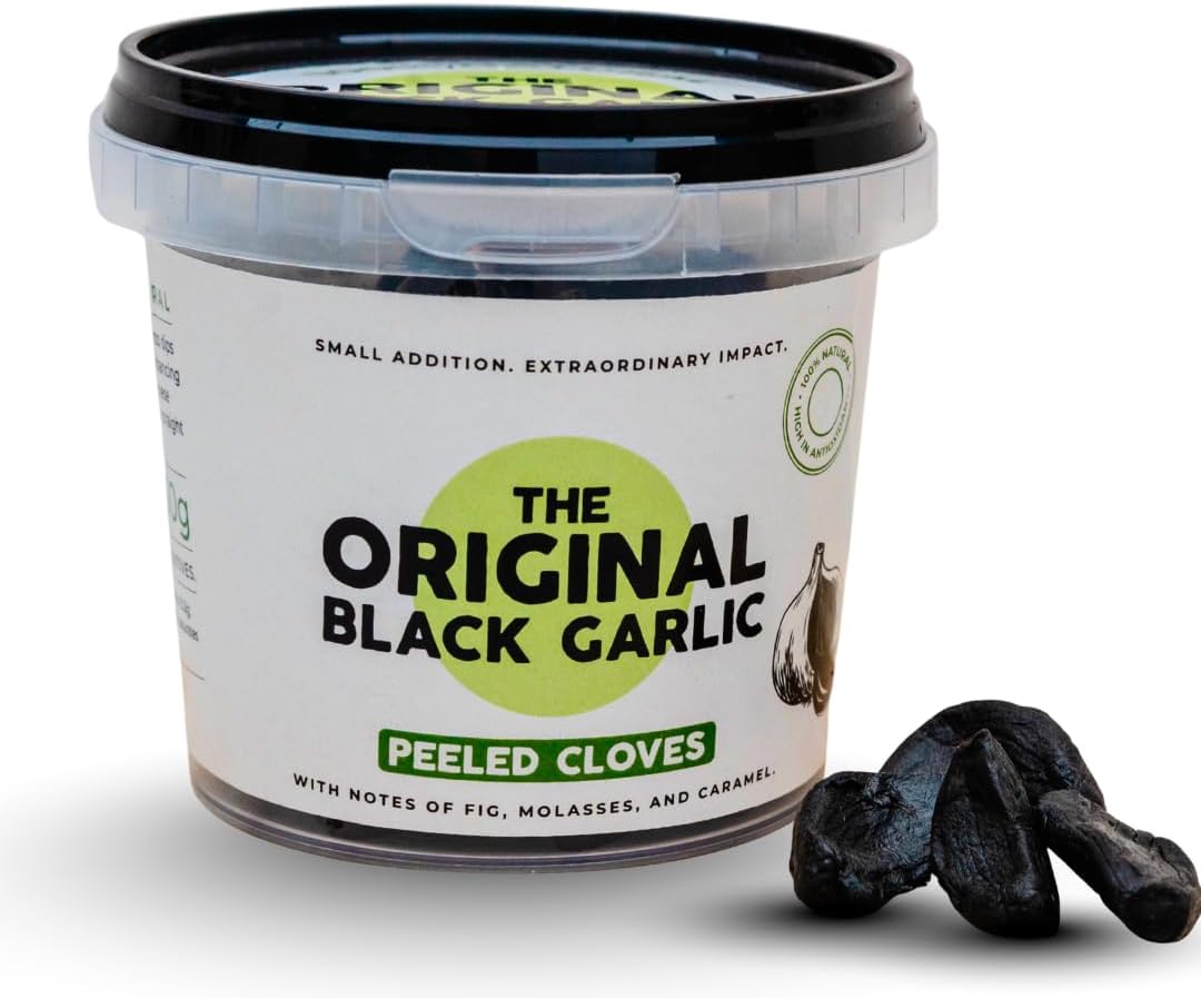 The Original Black Garlic Sweet & Savoury Peeled Cloves 50g - Gourmet, Aged to Perfection, Ready-to-Eat, 100% Natural & Vegan