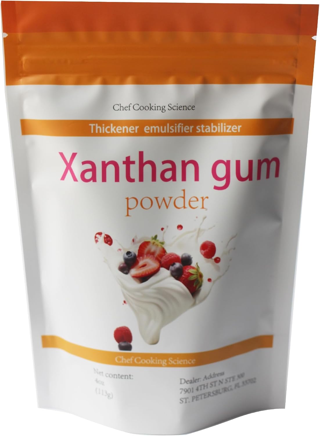 Xanthan Gum - 8 oz - 100% Natural Xanthan Gum Powder - Keto Friendly and Gluten Free - No Carbs for Baking, Xanthan Gum for Thickening and Ice Cream Stabilizer. Vegan Friendly