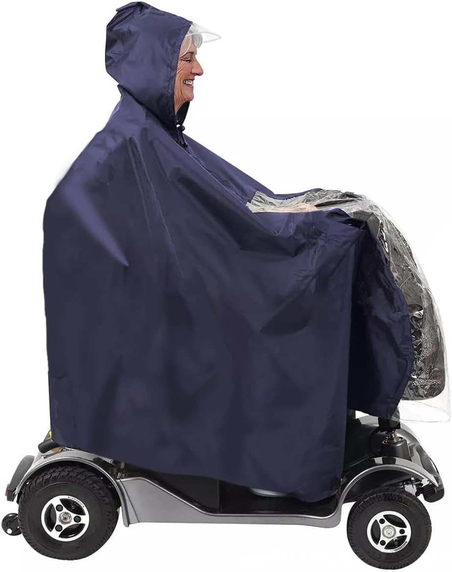 Elderly Four-Wheeled Electric Mobility Scooter Raincoat, Mobility Scooter rain Cover, rain and Snow Protection