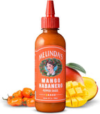 Melinda’s Mango Habanero Hot Sauce - Sweet & Mild Mango Habanero Sauce Made with Real Mango, Fresh Peppers, Vinegar, Carrot & Lime - 10oz Squeeze, 1 Pack