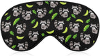 Novelty Printed Sleep Mask Eye Cover Compatible with Cute Raccoon Soft Blindfold Elastic Strap Night Eyeshade Travel Nap for Women Men
