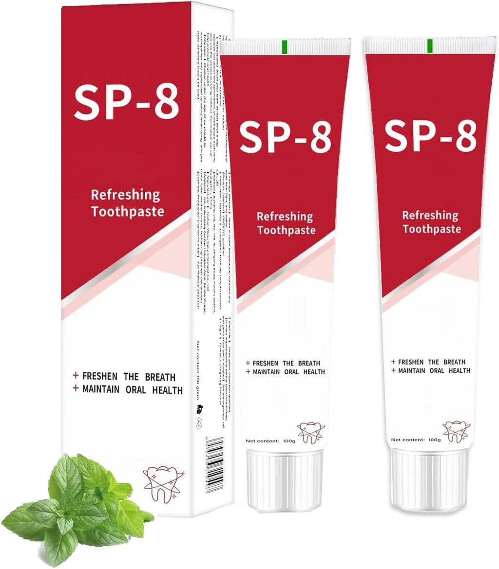2Pcs Sp-8 Probiotics Whitening Toothpaste, Sp-8 Ultra Whitening Toothpaste, Fresh Breath Fresh Mint Flavor