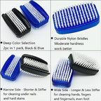 Nail Brush for Cleaning Fingernails 2 Sided Nylon Bristles Fingernail Brush for Cleaning Nail Scrubber Scrub Clean Soft Stiff Nail Scrub Brush, 2 Pack