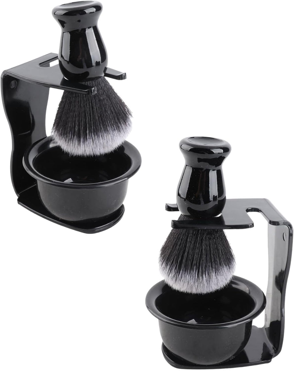 2Set Shaving Kit for Men, 3 in 1 Shaving Set Includes Portable Beard Brush Cream Bowl and Stand Beard Style Tool for Home Travel