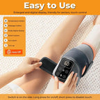 Saker Smart Knee Massager with Heat and Vibration, [2025 Upgraded] -5000mAh Cordless Heated Knee Brace, 5-Heat & 3-Massage Mode Infrared Joint Pain Relief, Gift for Elderly