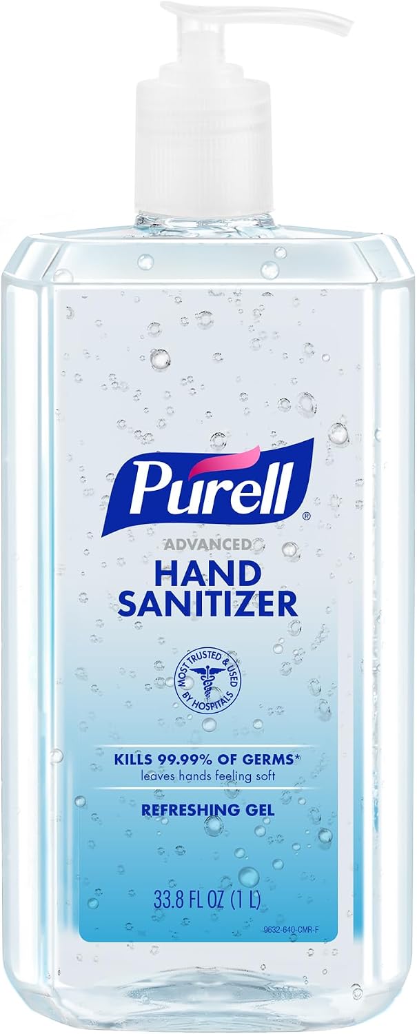PURELL Advanced Hand Sanitizer Refreshing Gel, Clean Scent, 1 Liter Pump Bottle (Pack of 1) - 9632-04-CMR