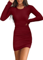 Valiamcep Womens Summer Tank Dress Crewneck Sleeveless Ribbed Knit Slim Fit Bodycon Mini Dresses