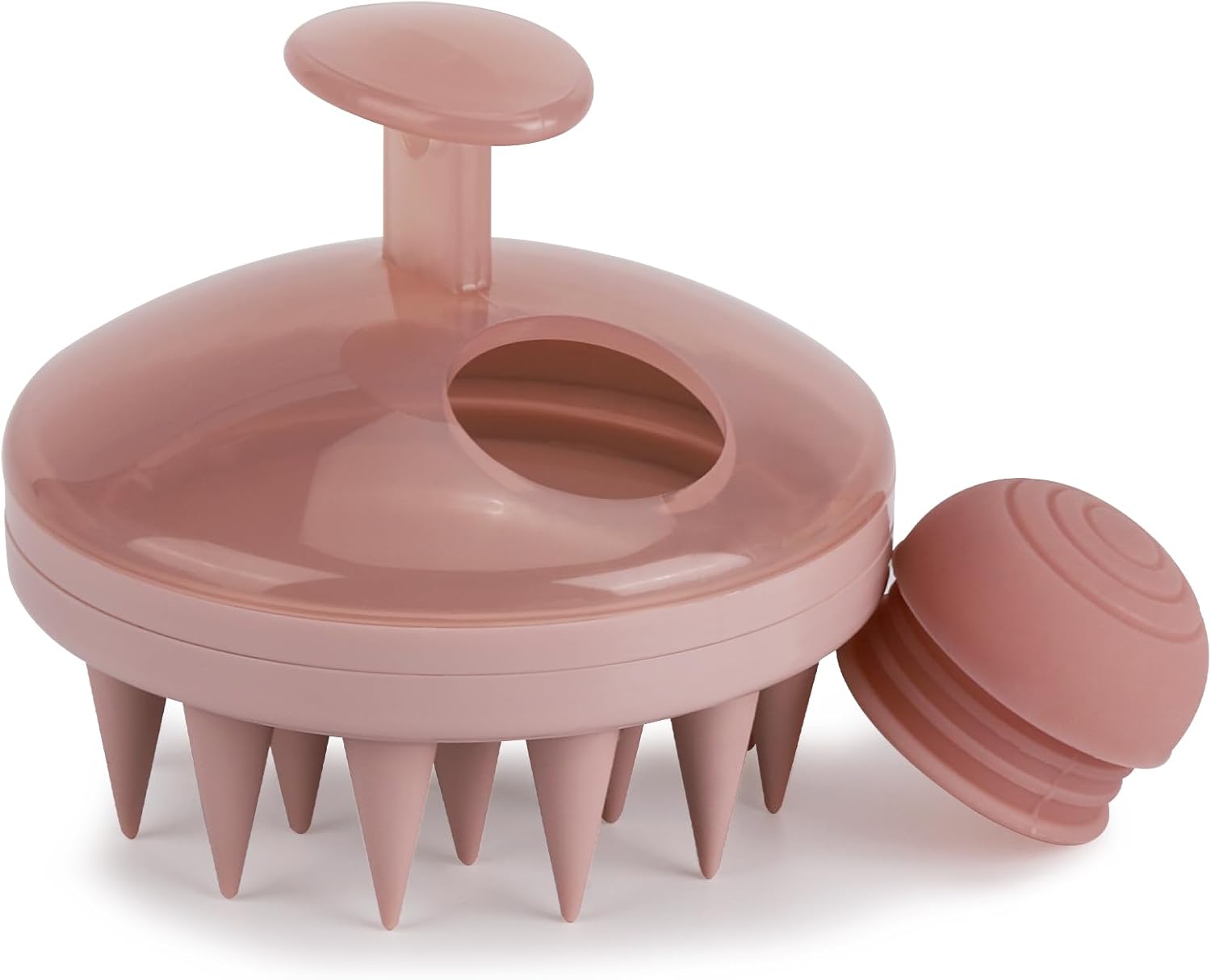 BTYMS Hair Scalp Scrubber Shampoo Brush with Dispenser, Silicone Scalp Massager Exfoliating Brush for Dandruff Removal