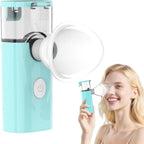 2-in-1 Nano Face & Eye Mister, USB Rechargeable Cool Mist Sprayer for Eyelash Extensions, Makeup Setting & Skin Hydration – Portable Handheld with Visual Water Tank