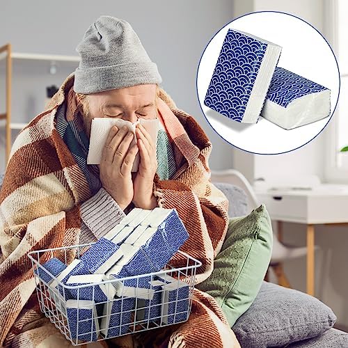 Therwen 100 Pack Pocket Tissues Travel Packs Bulk 1000 Sheet Mini Tissues Bulk 3 Ply Small Travel Size Paper Individual Pocket Size (Cool)