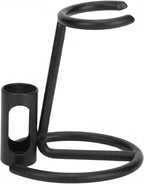 Razor Holder Stand for Shaving Brush and Double Edge Razor, Black Metal Countertop Organizer with Brush Ring and Razor Cup, Drip-Dry Storage, 1 Pack