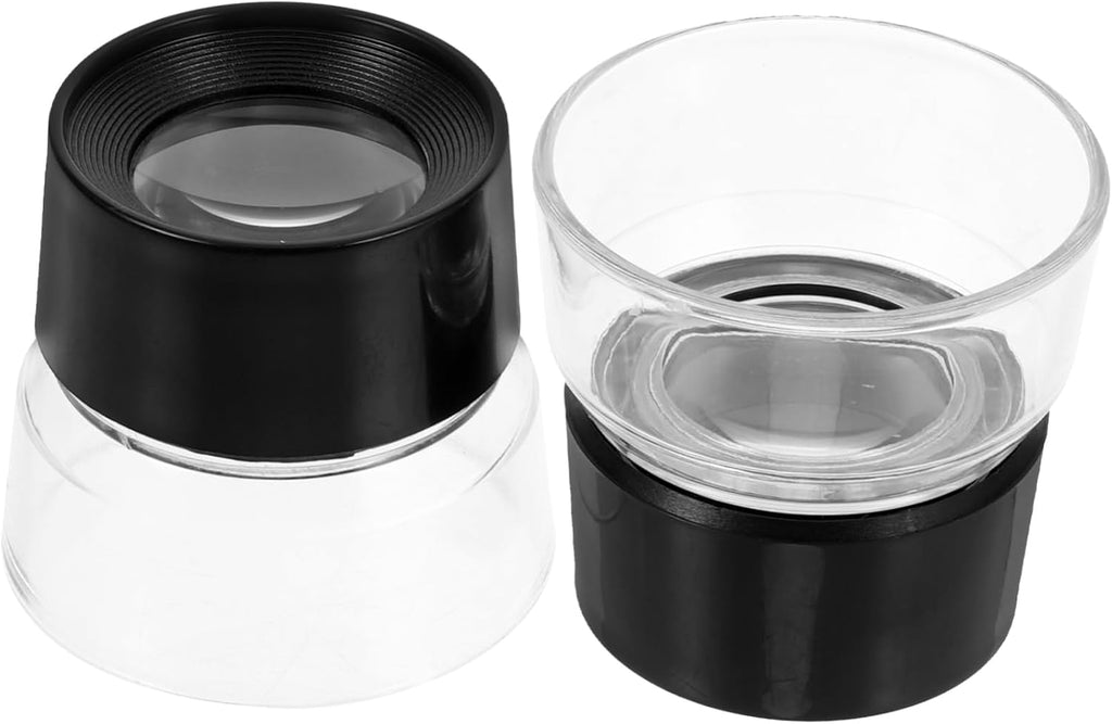2pcs Portable Jewelry Magnifier Compact Glass for Collectors Rock Enthusiasts and Jewelers Includes Quality Magnifiers for Easy Reading and Inspection