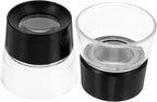 2pcs Portable Jewelry Magnifier Compact Glass for Collectors Rock Enthusiasts and Jewelers Includes Quality Magnifiers for Easy Reading and Inspection