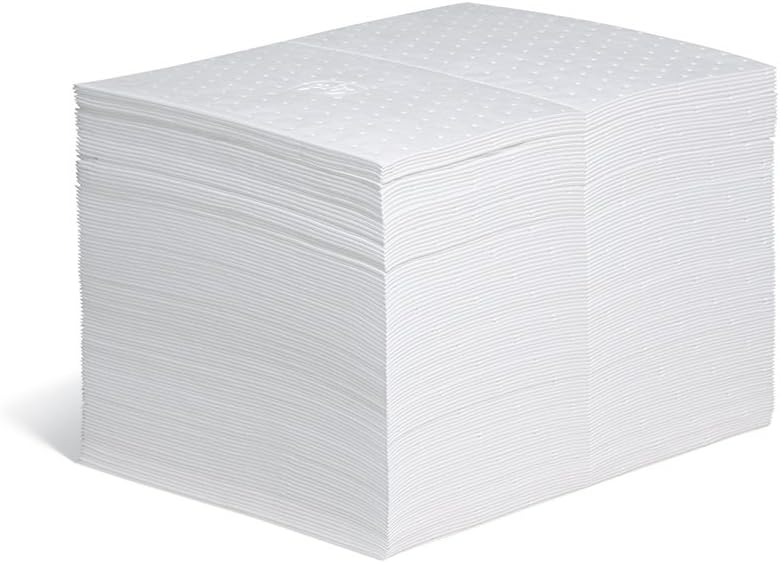 PIG Oil Mat - Oil-Only Absorbent Mat Pad - 100 Pads per Bag - 15" x 20" Pad - Absorbs up to 28 ounces per Pad - MAT403