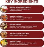 Paleovalley Apple Cider Vinegar Complex with Superfoods - Turmeric, Ginger, Ceylon Cinnamon and Lemon - 84 Vegetable Capsules