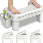 Toilet Stool Squat Adult, Height Adjustable Poop Stool for Bathroom with Storage Box, Portable Non-Slip Potty Step Stool for Adults, Improve Squatting Posture - Bowel Health & Relieves Constipation