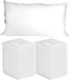 Disposable Pillowcases, 50PCS Disposable Pillow Case Covers, Soft Non-Woven Fabric Disposable Pillow Cases for Medical, Hospital, Hotels, SPA Tattoo Lash Pillow Covers, White, 21 in x 30 in