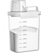 1800 ml Airtight Detergent Dispenser with Measuring Cup, Washing Powder Storage Box, Washing Powder Dispenser, Laundry Detergent Box Storage Container for Detergent Washing Powder