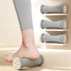 1PC Grey Foot Massage Roller with Speed Control - Textured Surface for Deep Tissue Relief, Ideal for Yoga & Fitness Enthusiasts Home Workouts