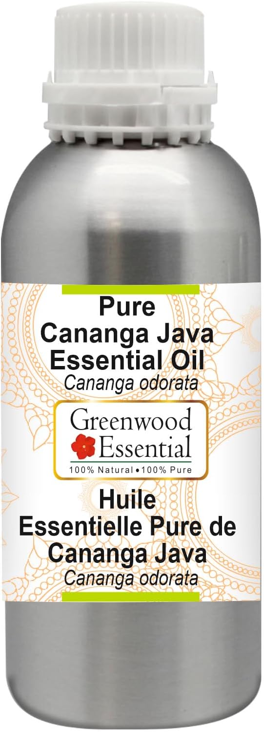 Greenwood Essential Pure Cananga Java Essential Oil (Cananga odorata) Steam Distilled 300ml (10.1 oz)