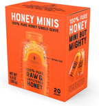 Nate's Honey Minis - Single-Serve 100% Pure, Raw & Unfiltered Honey - 0.49oz Packets, 20ct box